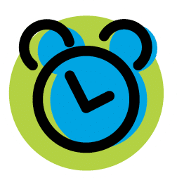 mouse clock blue icon