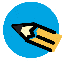 Blue pencil icon