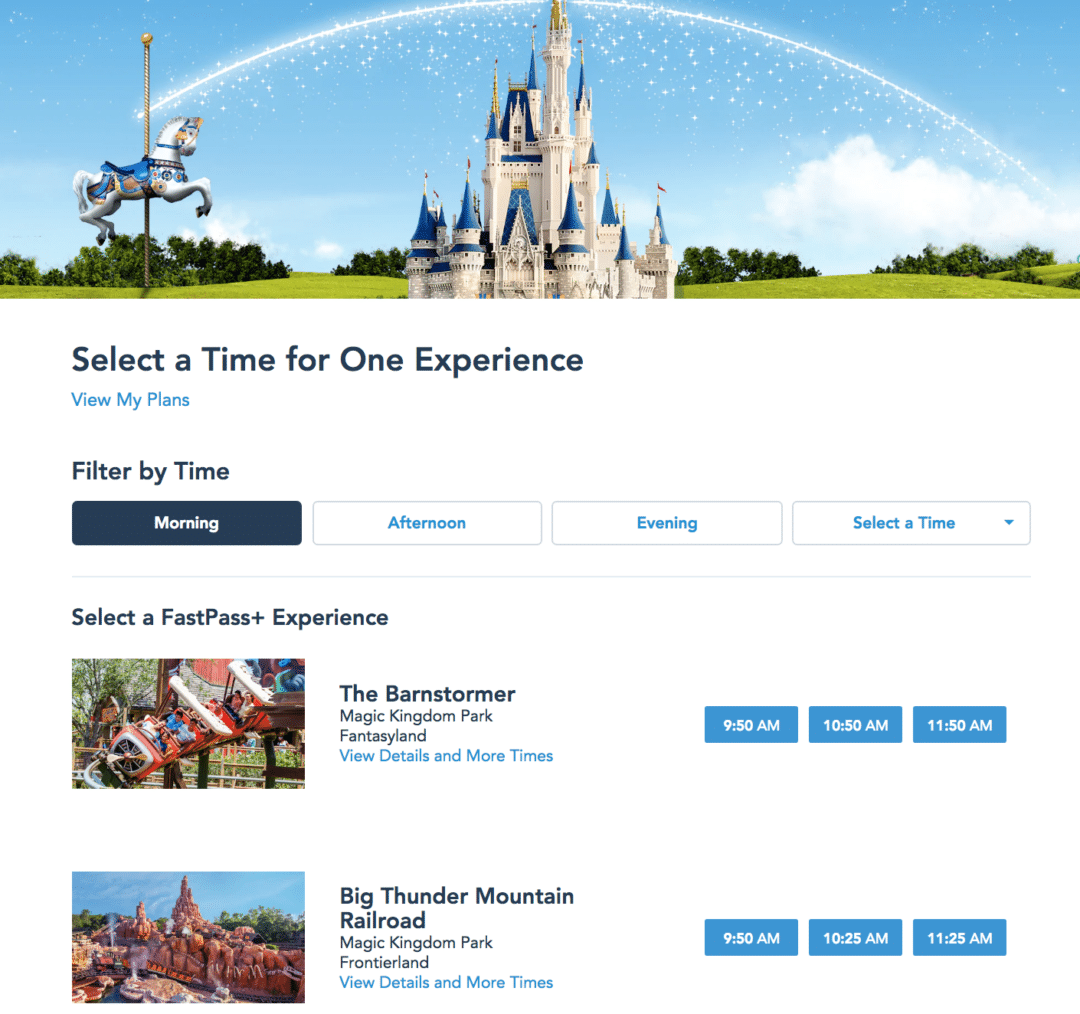 FP Booking Screen